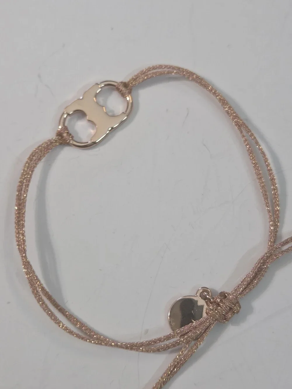 tory burch adjustable rose gold embrace ambition logo